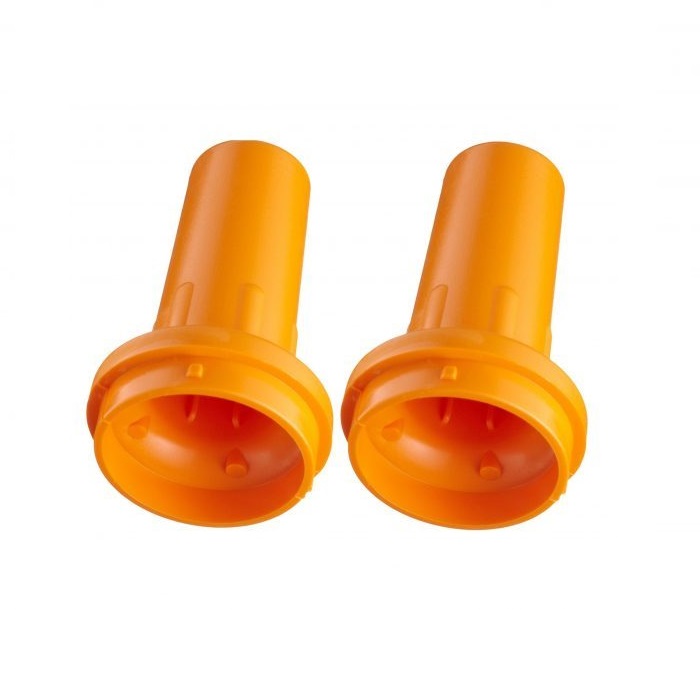 DR4-000-079-O Two Drummond EZ Grip TC Nosepieces, Orange, 2pk (Drummond) are shown side by side on a white background.