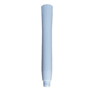A white, elongated plastic tube with a threaded end, the Gilson Microman Capillary Holder, M10/M100, is shown isolated on a plain background.