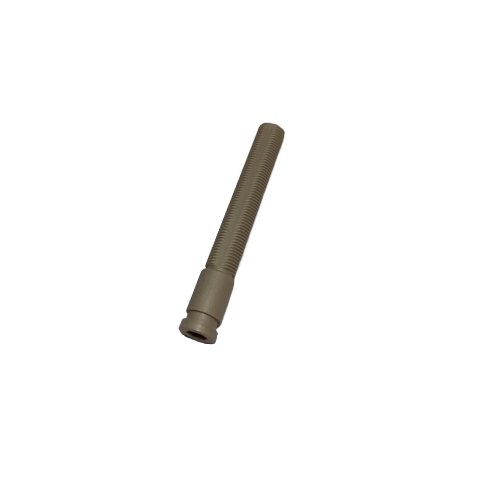 GI F148461-1 A cylindrical metal rod with a ribbed texture and a smooth, slightly wider base, resembling the Gilson Microman Adjusting Screw, M10/M100 model, isolated on a white background.