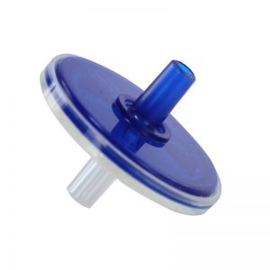 The S1 Pipet Filler Hydrophobic Filter, 0.45μm, Sterile (Thermo Scientific), is a blue and clear plastic disk filter with two cylindrical connectors, compatible with Thermo Scientific pipet filler systems. Pack of 1.