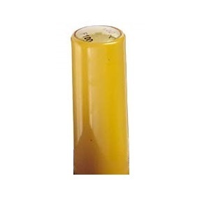 GI F144738_ A close-up of a yellow Pipetman F Fixed, Plunger Button F100 (Gilson) with a flat top, shown against a white background.