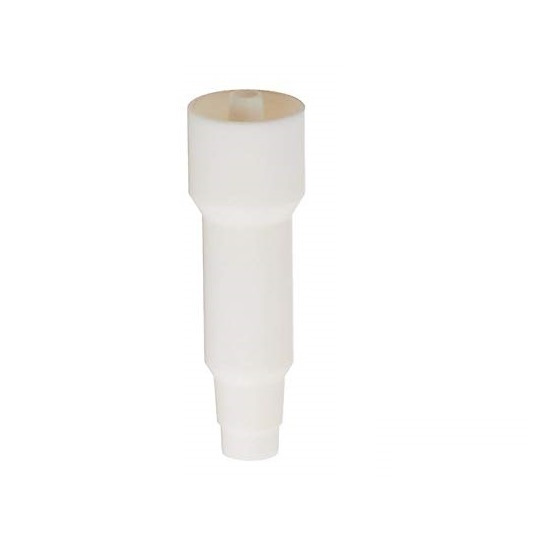 A white cylindrical plastic Macroman Pipette Controller Adapter, designed for use with Gilson D5000 and D10 Tips Kits.