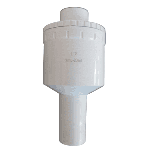 A dark blue Pipet-Lite XLS Tip Ejector Button for all volumes by Rainin, shown against a plain white background.