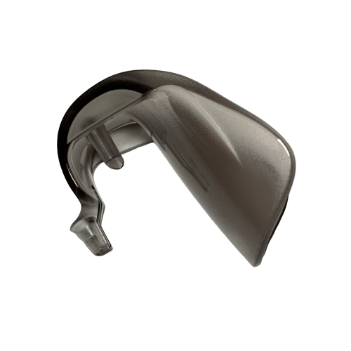 SA LH-727650 The Tacta Mechanical Adapter for Carousel Holder (Sartorius) is a transparent, curved plastic device with a hollow channel, commonly used as an oropharyngeal airway.