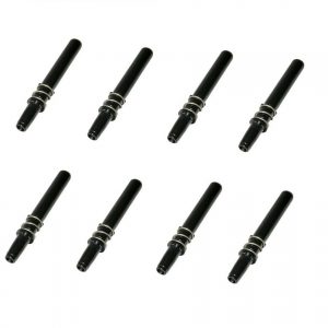 Eight identical mLINE / Tacta Piston Assembly packs (8 Channel, 30-300μL, Sartorius) are arranged in two rows on a white background, evoking an 8 Channel configuration.