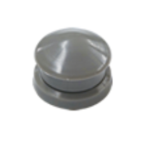 NI 00-NAR-GRS A round, gray plastic button with a smooth, slightly domed surface and circular base, compatible with Nichipet Air, EX II MULTI, Premium LT, BenchMate L (all volumes), and Grease by Nichiryo.