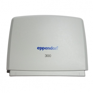 A gray Eppendorf Reference 2 Housing Cover, Multichannel, 8-Channel, 300μL device component with numbered markings 1 and 8 on the bottom left and right corners.