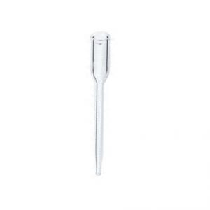 A clear plastic disposable pipette with a bulb and narrow stem, compatible with Glass Pipette Tips for Nichipet ECO, Box of 10, 20-200μL (Nichiryo), shown against a white background.