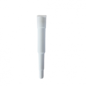 A set of ten 10μL white pipette tips is displayed upright on a plain background—designed for use with Gilson Pipetman Concept & Pipetman M Multichannel Tip Holder Assembly.