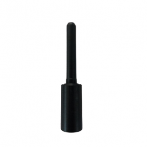 A black cylindrical Gilson Pipetman Concept & Ultra Multichannel Re-Assembly Tool, x300, 300μL is shown vertically on a white background, featuring a long, narrow shaft and wide base—ideal for reassembling multichannel pipettes.