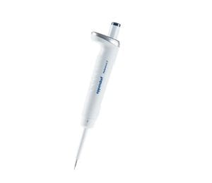 A Reference 2 Pipette, Single Channel, Fixed Volume, 2µL Dark Gray (Eppendorf), as shown in Reference 2, is isolated on a plain white background.