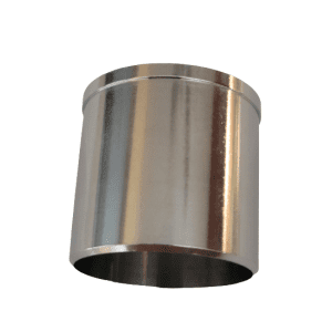 A silver, cylindrical Rainin Cylinder, 10mL, 10000μL (Rainin), with an open bottom and wider top, is displayed against a white background.