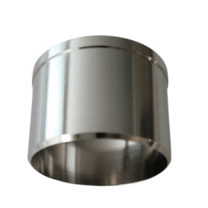 The Rainin Cylinder, 20mL, 20000μL (Rainin), features a sleek, silver cylindrical design with a smooth, reflective finish and is viewed at a slight angle—combining precision and modern style.