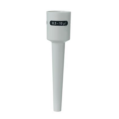 BT 704732 A white Transferpette S Lower Part of Ejector, Single Channel (2020+), 0.5-10μL by BrandTech is displayed against a plain white background.