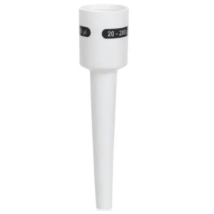 A white plastic Transferpette S Lower Part of Ejector, Single Channel, New! (2020+), 20-200μL by BrandTech