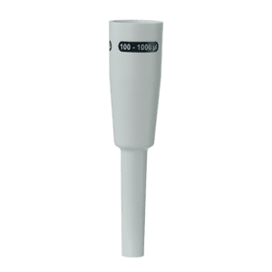 A white Transferpette S Lower Part of Ejector, Single Channel, 100-1000μL (BrandTech, 2020+), is shown against a plain background.