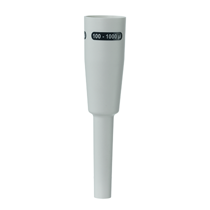 BT 704737 A white Transferpette S Lower Part of Ejector, Single Channel, 100-1000μL (BrandTech, 2020+), is shown against a plain background.