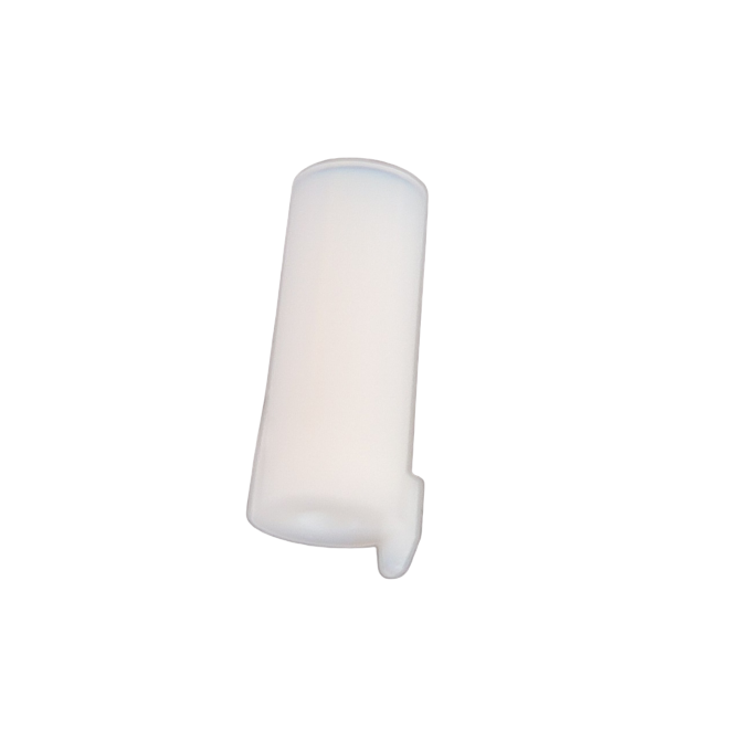 EP 4981001066 Repeater Plus / Multipette Plus Adjusting Sleeve (Eppendorf) — white plastic cylindrical part with side tab, shown against a plain white background.