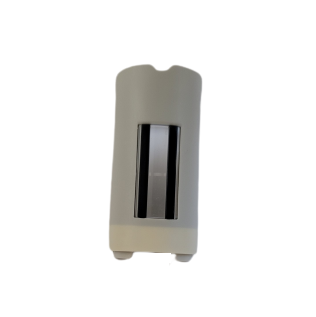 A front view of the Eppendorf Research Plus Display Window in white, 16ch & 24ch, 20μL—ideal for easily monitoring contents level during research and display purposes.