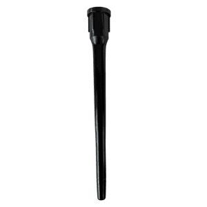 A black plastic spike with a wide hexagonal top, designed for mounting or supporting the Axypet Pro / Lambda EliteTouch Single Channel Shaft Holder with Shaft, 200μL (Labnet) in the ground.