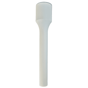 A white cylindrical plastic rod with a wider top and narrow bottom, resembling an Axypet Pro / Lambda EliteTouch Single Channel Tip Ejector, 1000μL (Labnet), is photographed against a plain background.