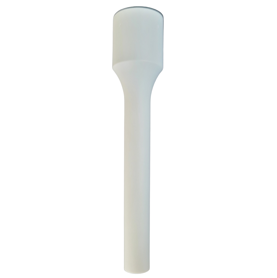 A white cylindrical plastic rod with a wider top and narrow bottom, resembling an Axypet Pro / Lambda EliteTouch Single Channel Tip Ejector, 1000μL (Labnet), is photographed against a plain background.