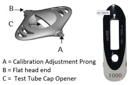 mLINE volume display window and calibration tool