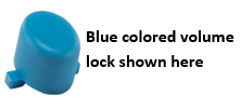 Blue colored volume lock