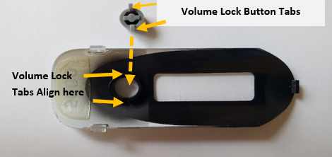 Volume lock button tabs. Volume lock tabs alignment.