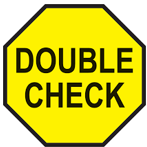 double check sign