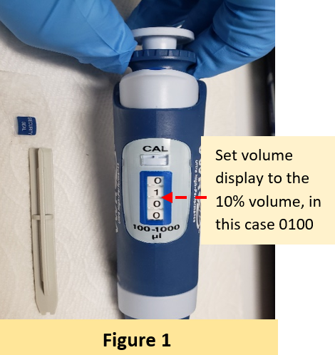 Figure 1. Set UHP volume display to 10% volume