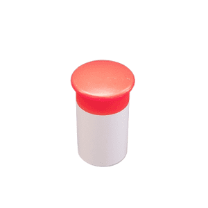 A Research Plus Control Button (Eppendorf) with a white body, red rounded lid, and 2.5mL capacity is shown on a plain white background.