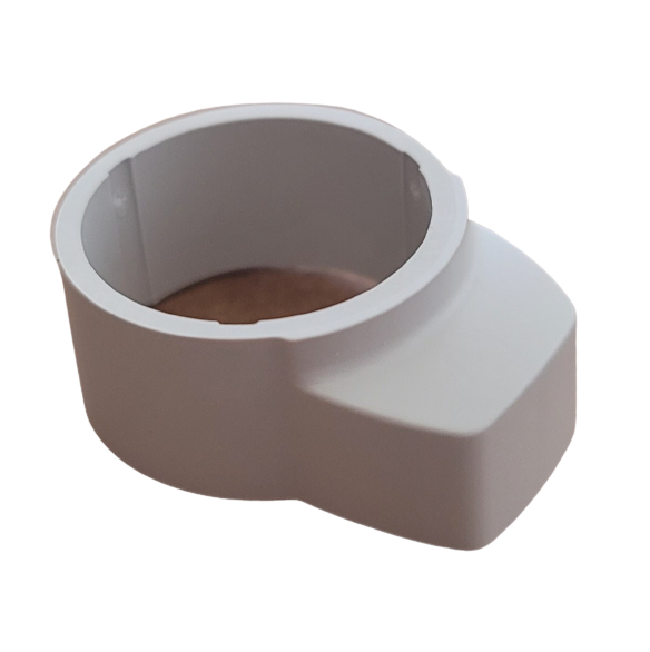 White plastic Eppendorf Ejection Carrier (Multichannel, 100μL & 300μL) with side extension shown on white background. For use with Research Plus or Xplorer Plus systems.