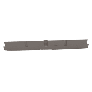 A flat, rectangular gray plastic Eppendorf Research Plus/Xplorer Plus Clamping Strip for 16 channel multichannel use (20μL & 100μL) is shown with notched ends and raised sections, photographed against a white background.