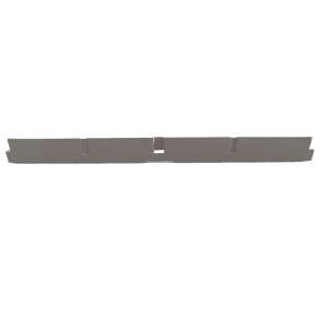 Gray rectangular plastic clamping strip with notches and central cutout for Eppendorf Research Plus/Xplorer Plus multichannel pipettes, 24-channel, 20μL & 100μL, shown on white background.