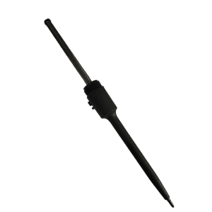 A Finnpipette F1 ClipTip Upgrade Tip Cone Assembly for 10μL micro volumes, featuring a plastic tip fitting and sleek black design, photographed on a white background (Thermo Scientific).