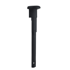 A black Proline Mechanical Tip Ejector Assembly, Multichannel, by Sartorius, is displayed upright against a white background—highlighting the ergonomic and precise design seen in high-quality lab equipment.