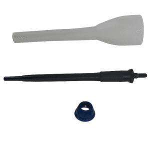 A grey cone and piston (20μL, single channel) for Sartorius mLINE/Proline Plus/Sealpette Pro Tip systems are shown against a white background.