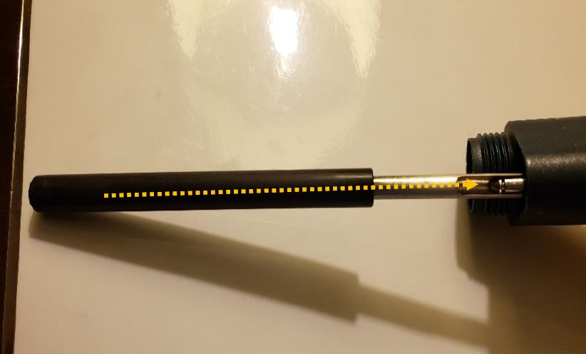snap c-clip back in place with installation tool