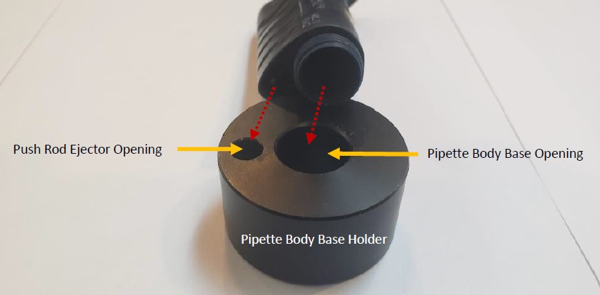 Line up the platen and the pipette body