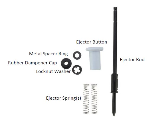 Disassembled Pipetman Push Rod Ejector Assembly