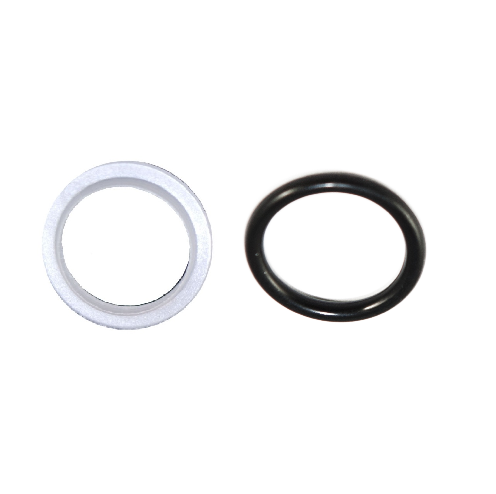 A Labnet Piston Seal and O-ring Set for Single Channel, 5mL is shown: one white and one black ring side by side on a plain white background.