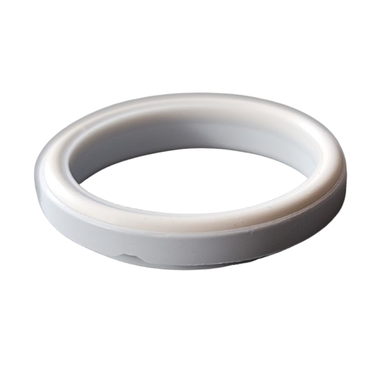 A Nichipet EX Plus II Seal and O-ring Set (10mL, Nichiryo), featuring a white circular plastic ring with a smooth surface.