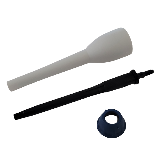 A grey 100μL Sartorius mLINE / Proline Plus / Sealpette Pro tip cone and piston (single channel, newer) is displayed on a white background.