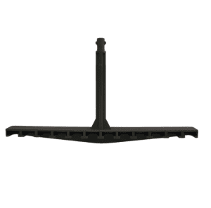The Eppendorf Piston Actuator, Multichannel, 12 Channel (Eppendorf) features a black plastic squeegee head with a flat blade and central vertical handle attachment, shown isolated on a white background.