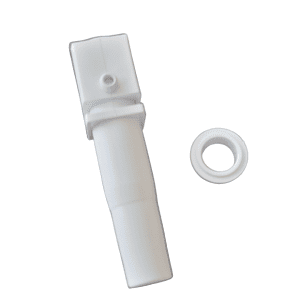 Rainin Nozzle & Cap, Multichannel, 300μL (Rainin): includes a white plastic nozzle swab holder and circular cap, suitable for 300μL multichannel use, shown on a plain background.