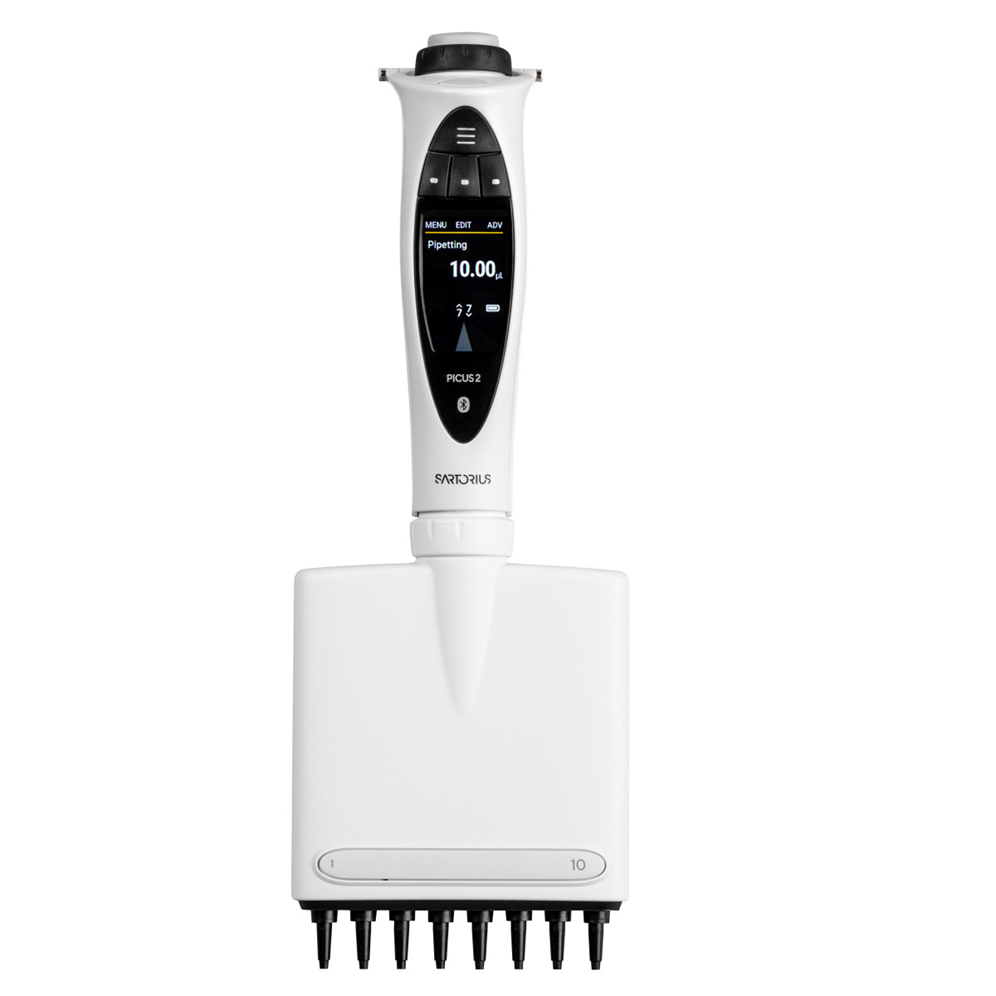 The Sartorius Picus 2 Electronic Multichannel Pipette (8 Channel, 0.2-10μL)