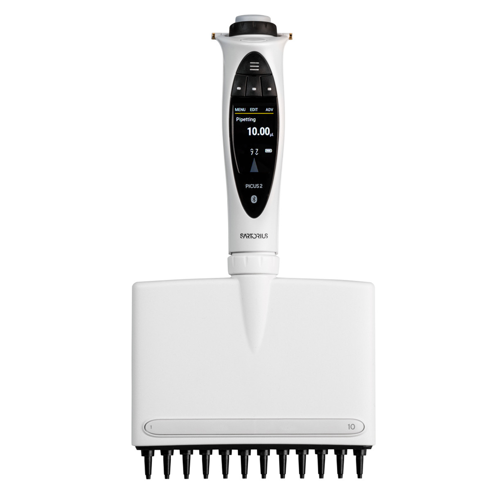 Picus 2 Electronic Multichannel Pipette, 12 Channel, 0.2-10μL (Sartorius) UPGRADE26