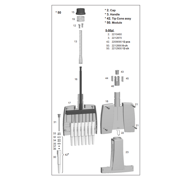 Finnpipette F3 Module, Multichannel, 8 Channel, 50μL (Thermo Scientific)