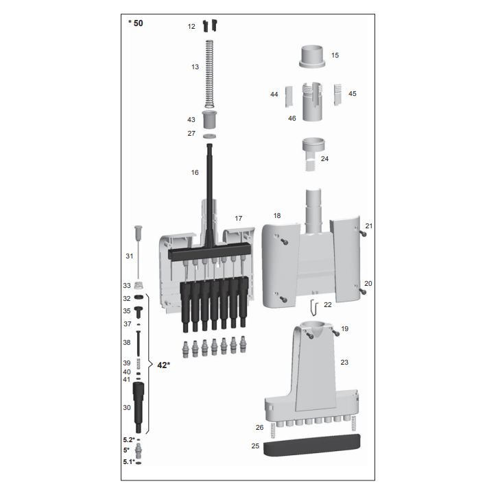 Finnpipette F1 ClipTip Module, 8 Channel, White, Metal Tip Fittings, 10μL (Thermo Scientific)